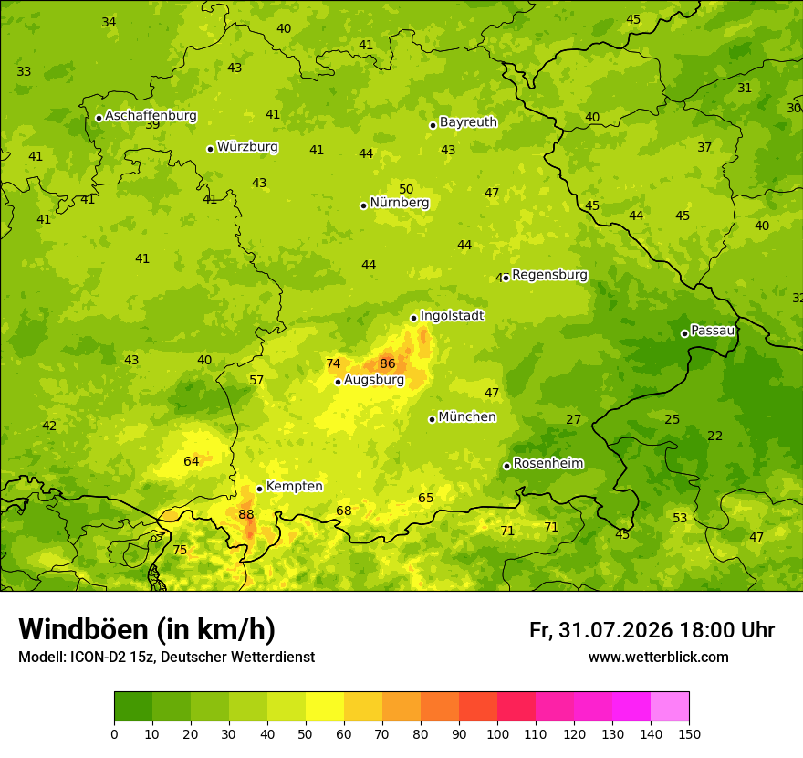 Maximale Windböen