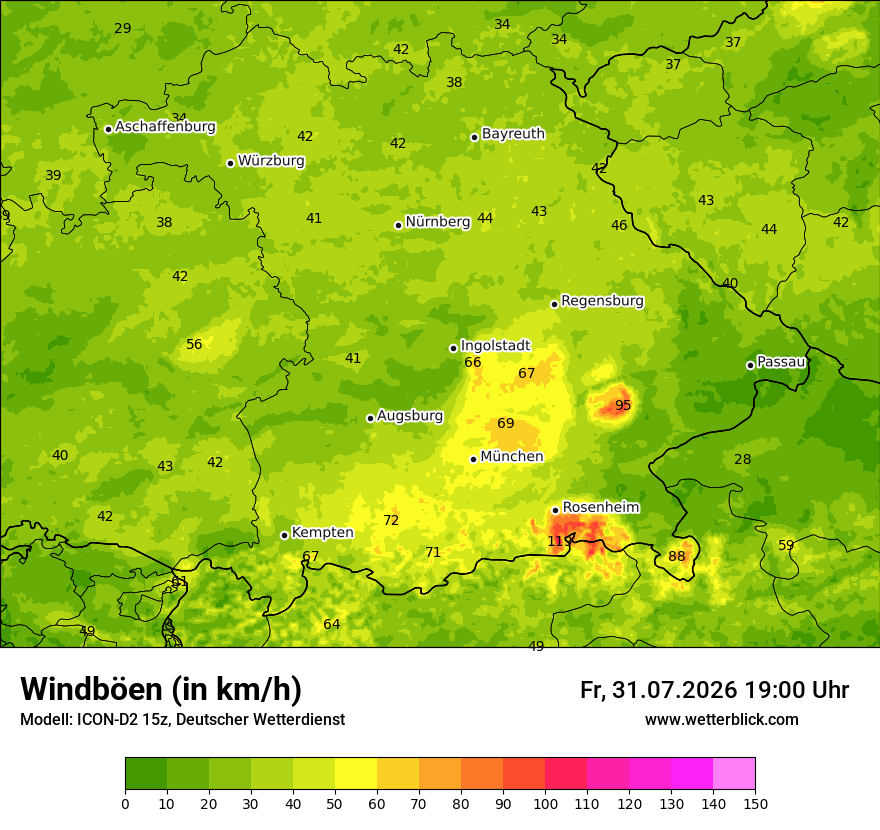 Maximale Windböen