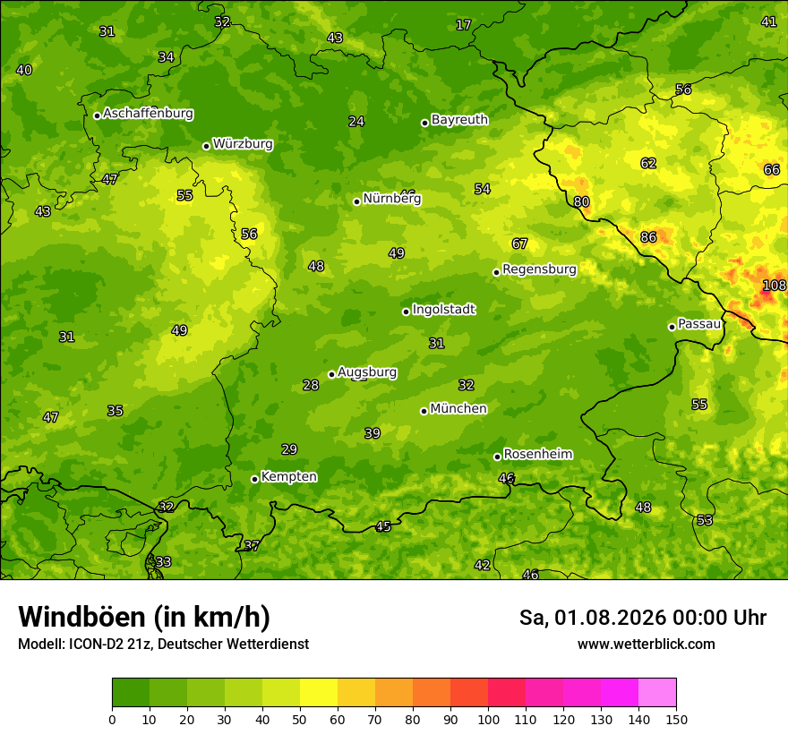 Maximale Windböen