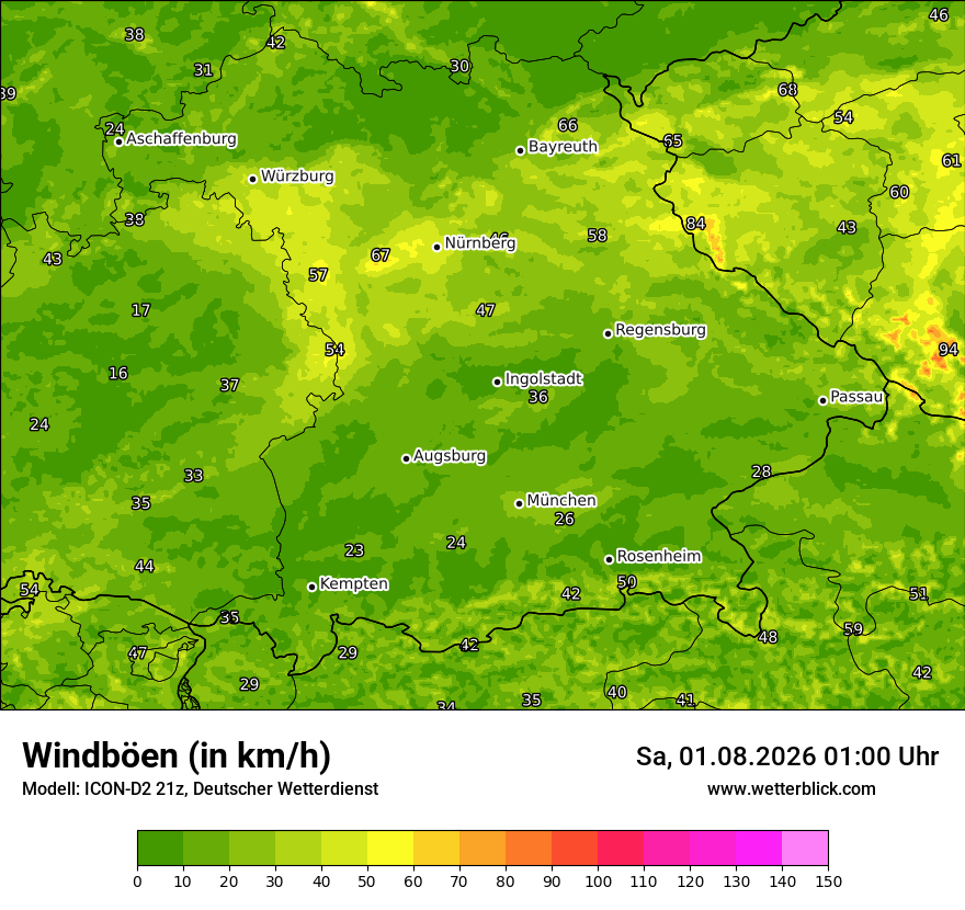 Maximale Windböen