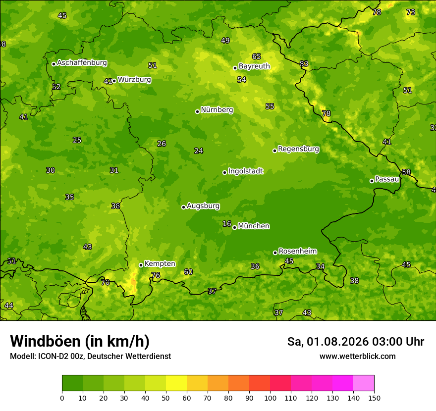 Maximale Windböen