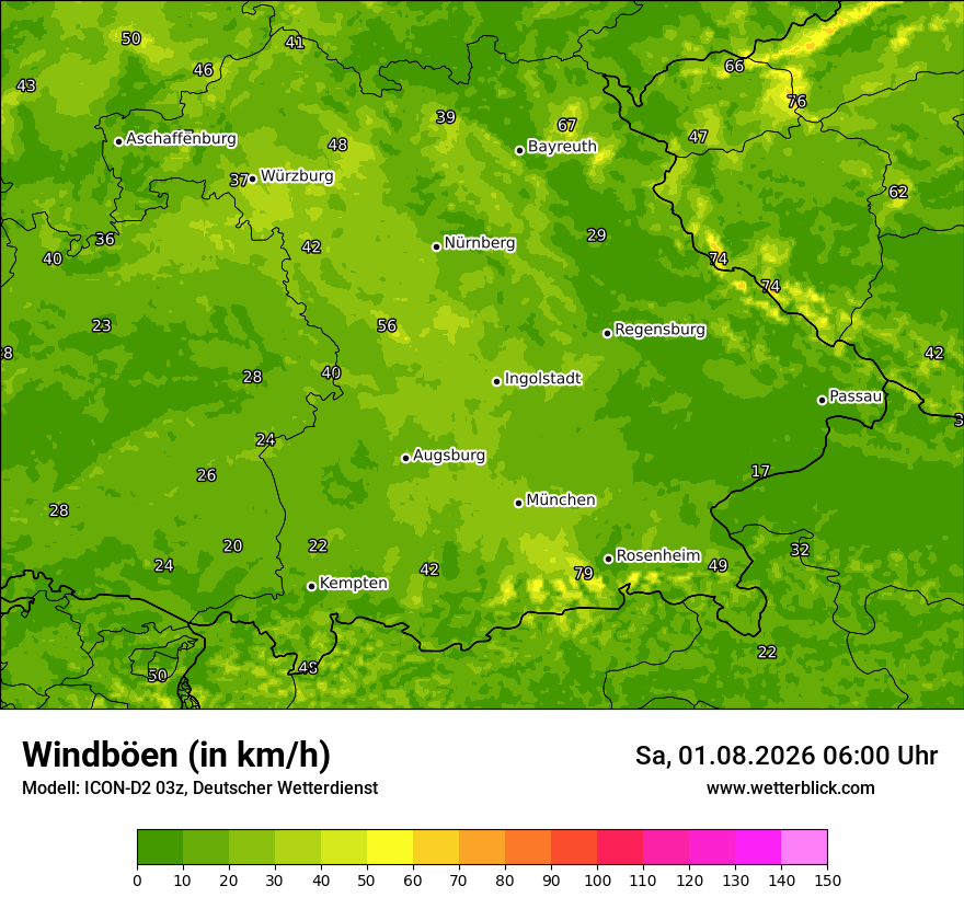 Maximale Windböen
