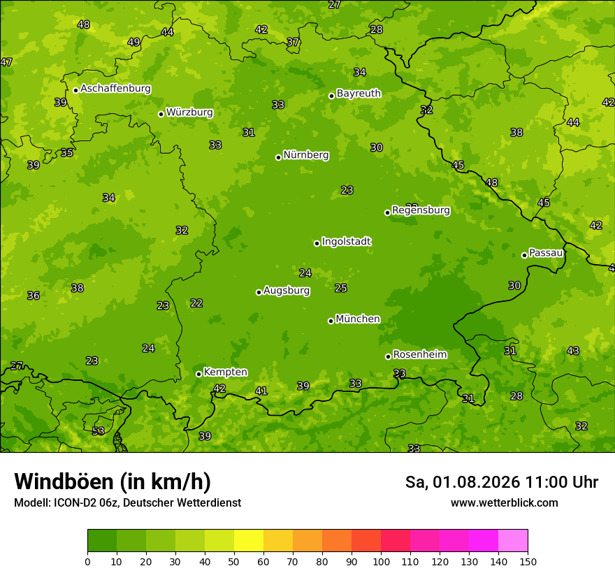 Maximale Windböen