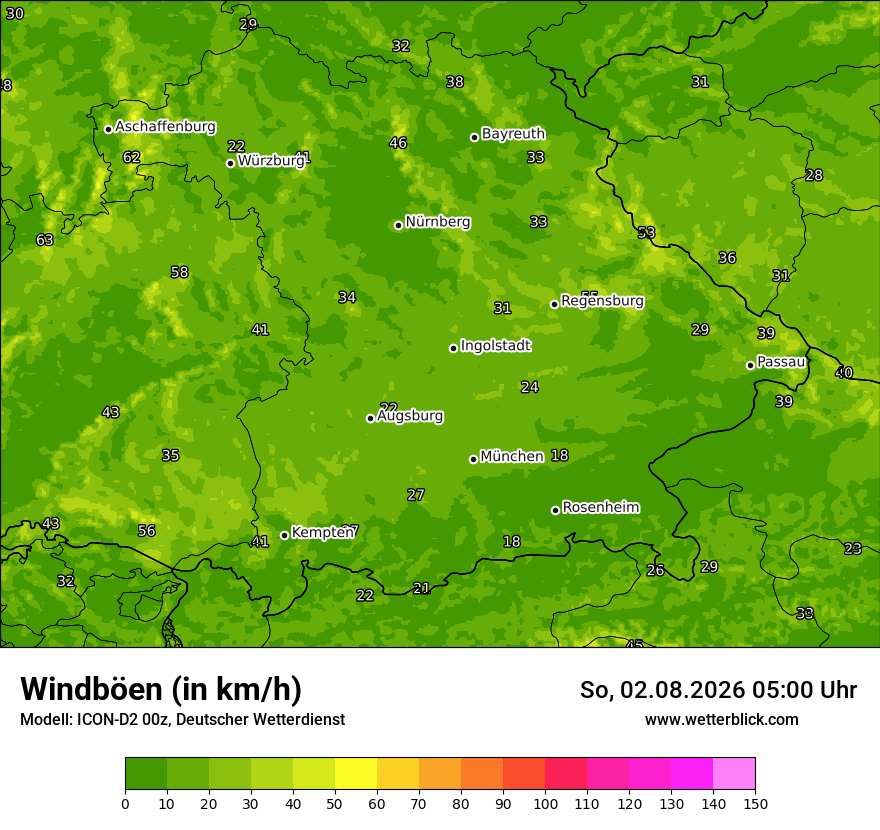 Maximale Windböen