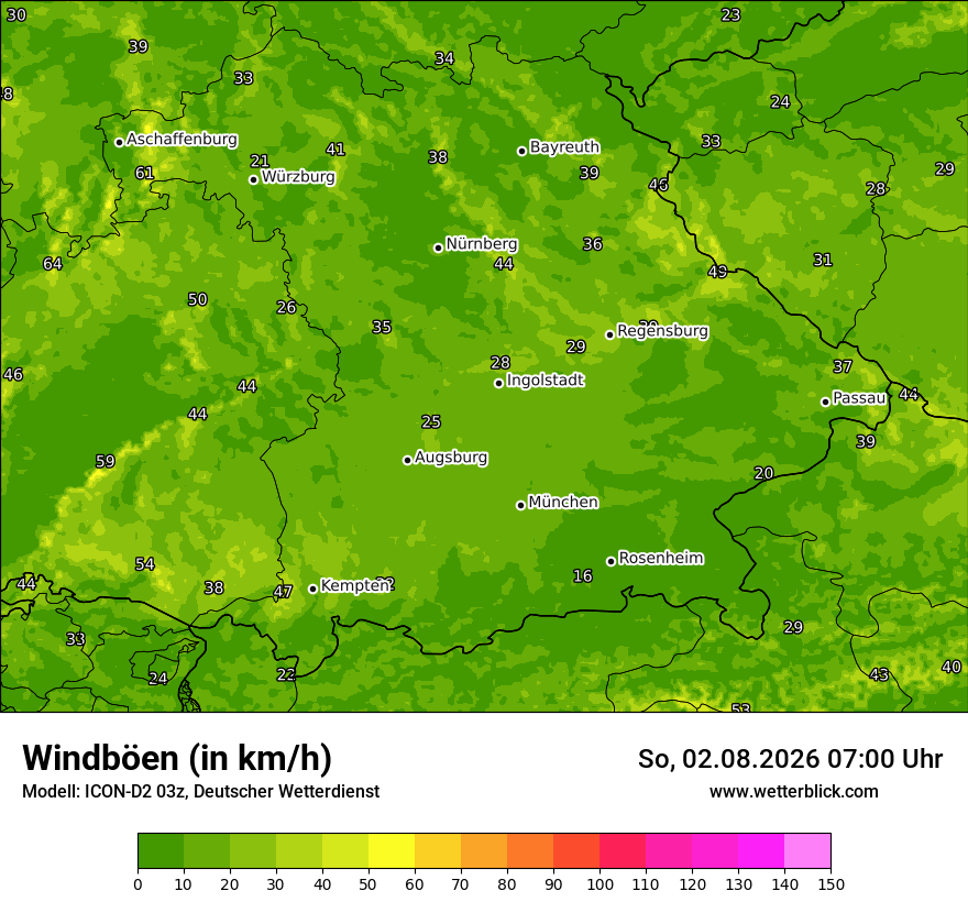 Maximale Windböen