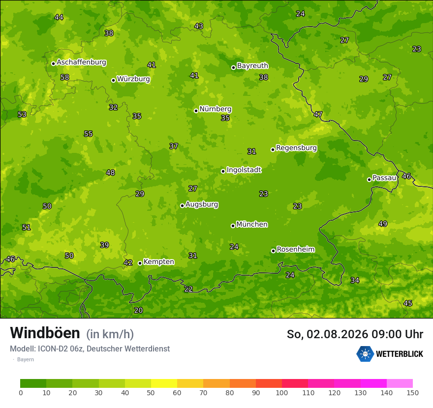 Maximale Windböen