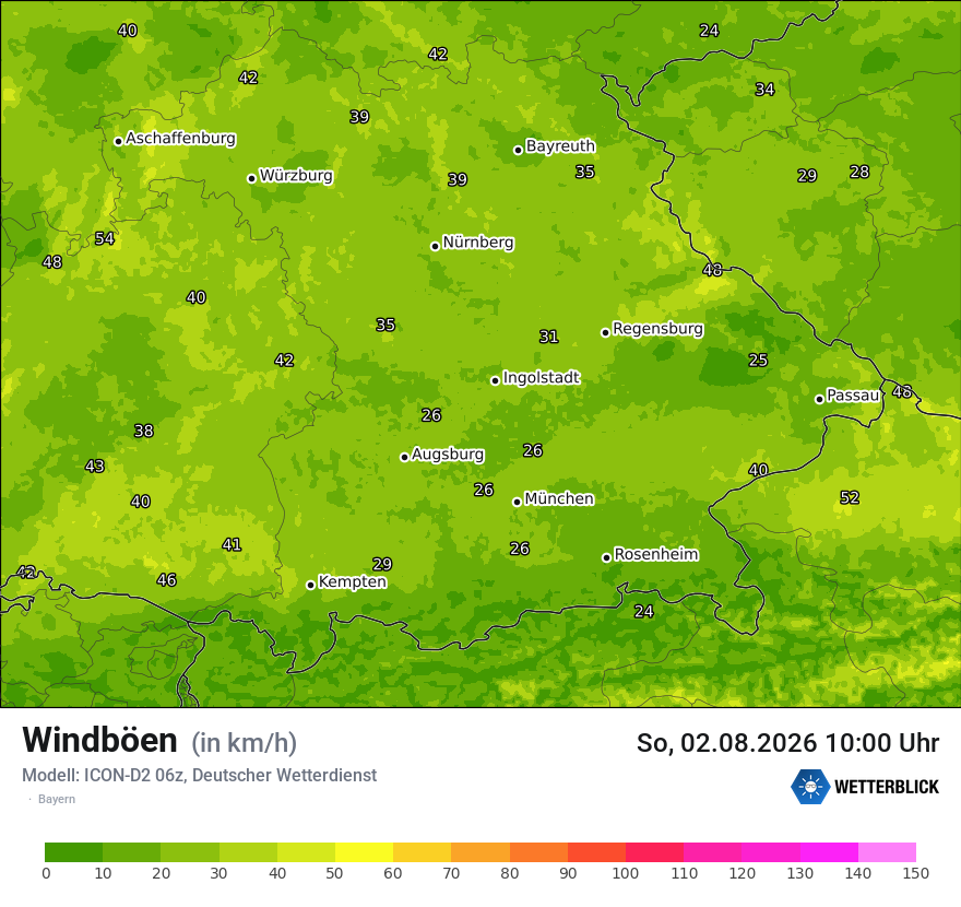 Maximale Windböen