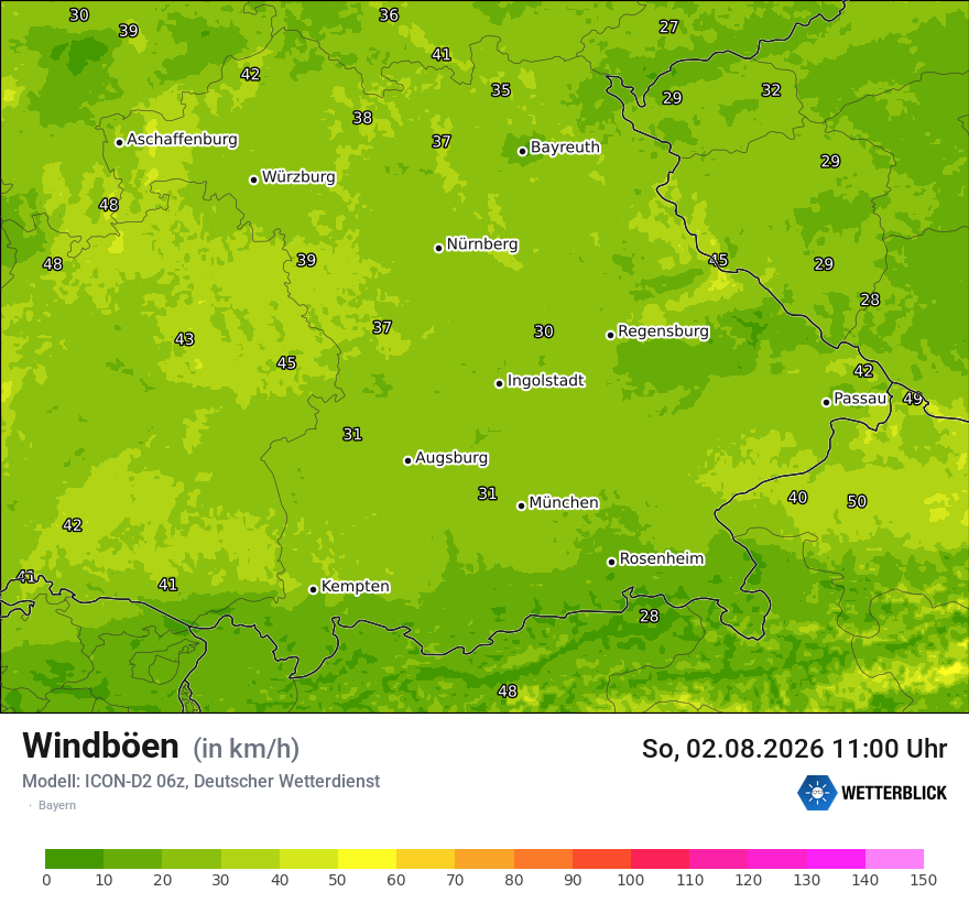 Maximale Windböen