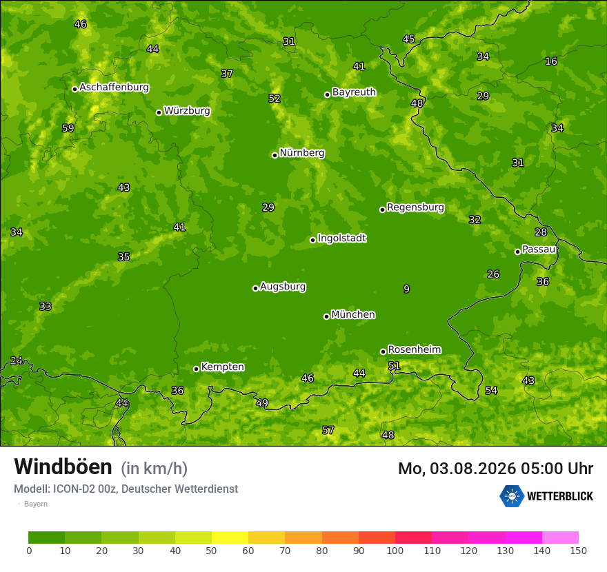 Maximale Windböen