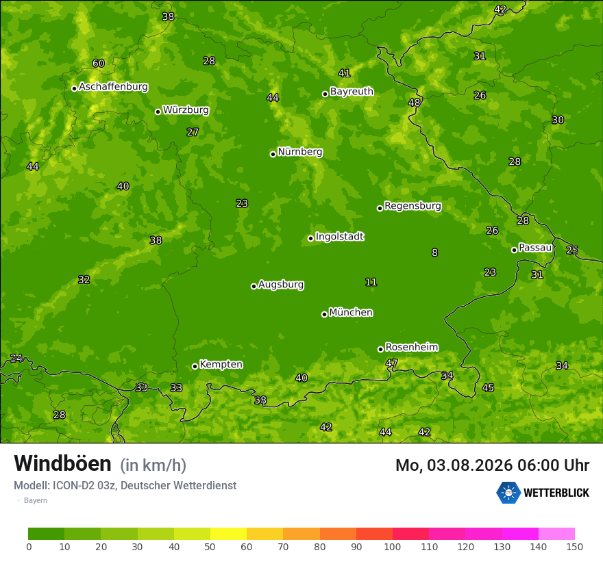 Maximale Windböen