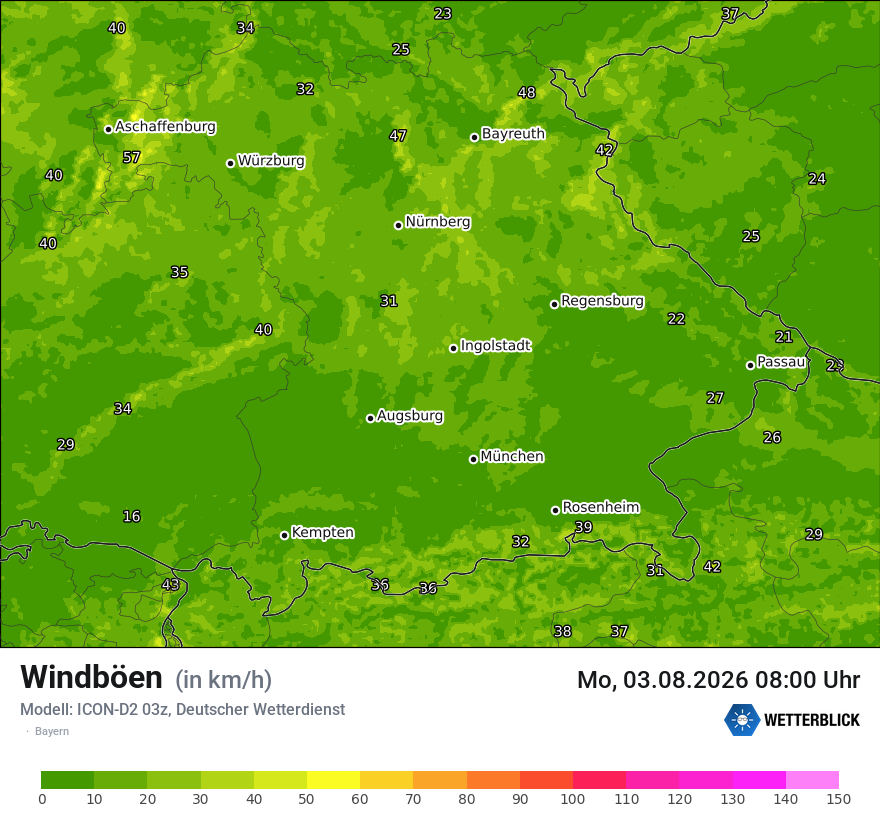 Maximale Windböen