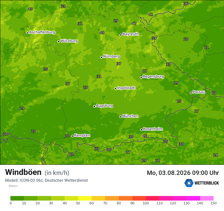 Maximale Windböen