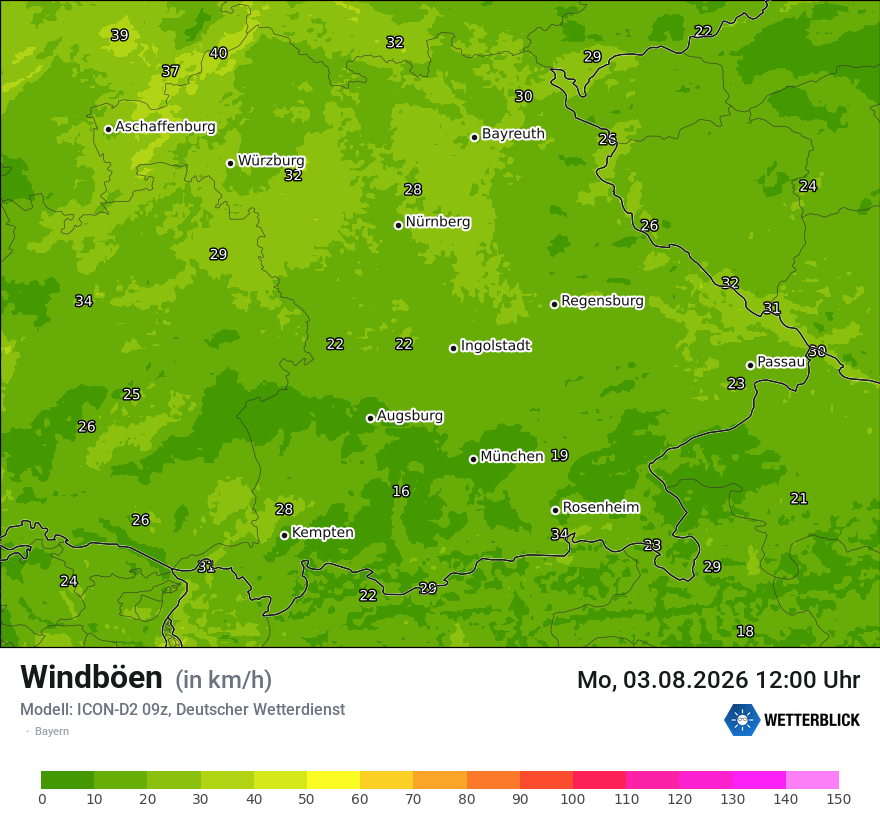 Maximale Windböen