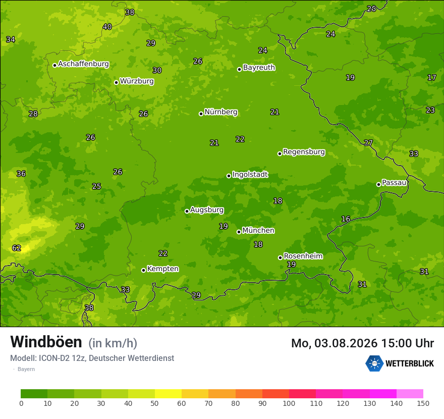 Maximale Windböen