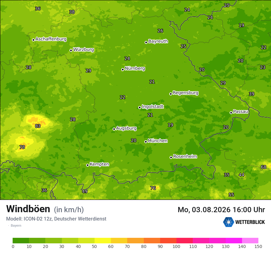 Maximale Windböen