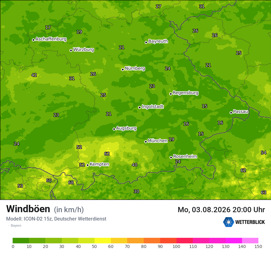 Maximale Windböen