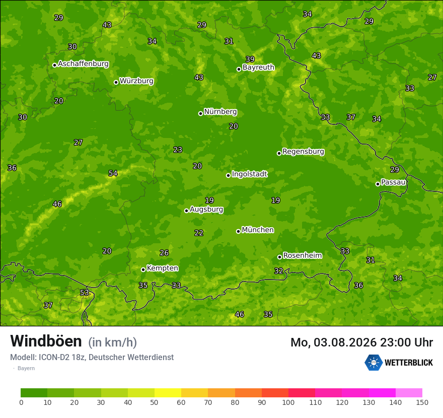 Maximale Windböen