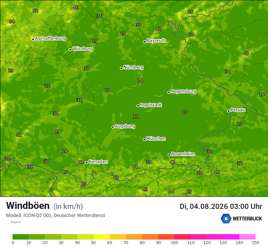 Maximale Windböen