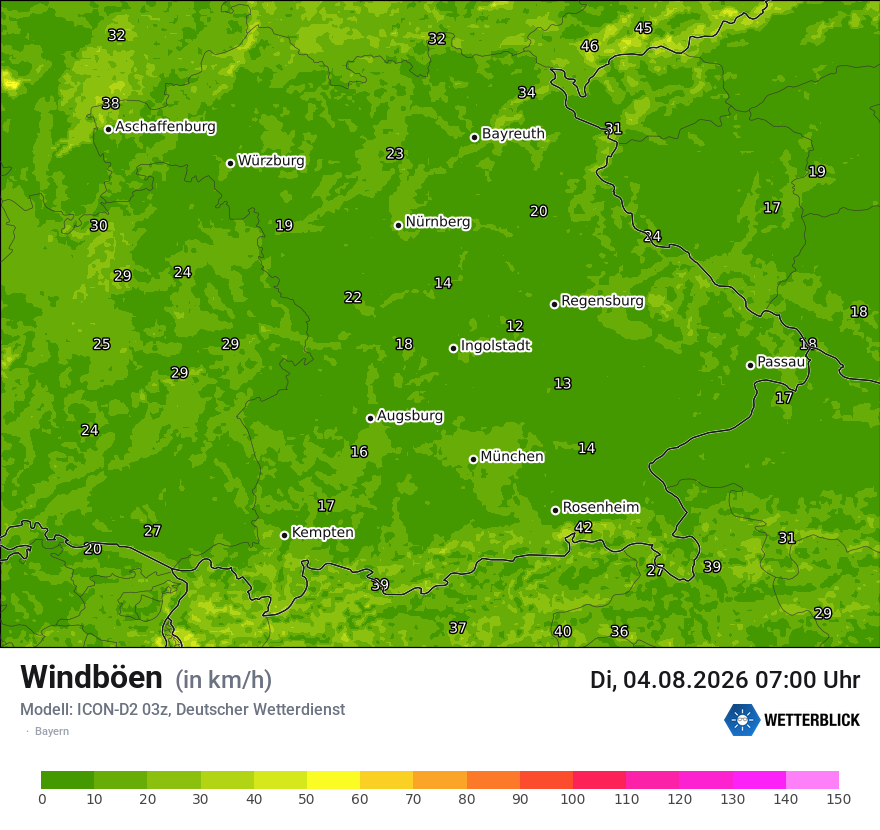 Maximale Windböen