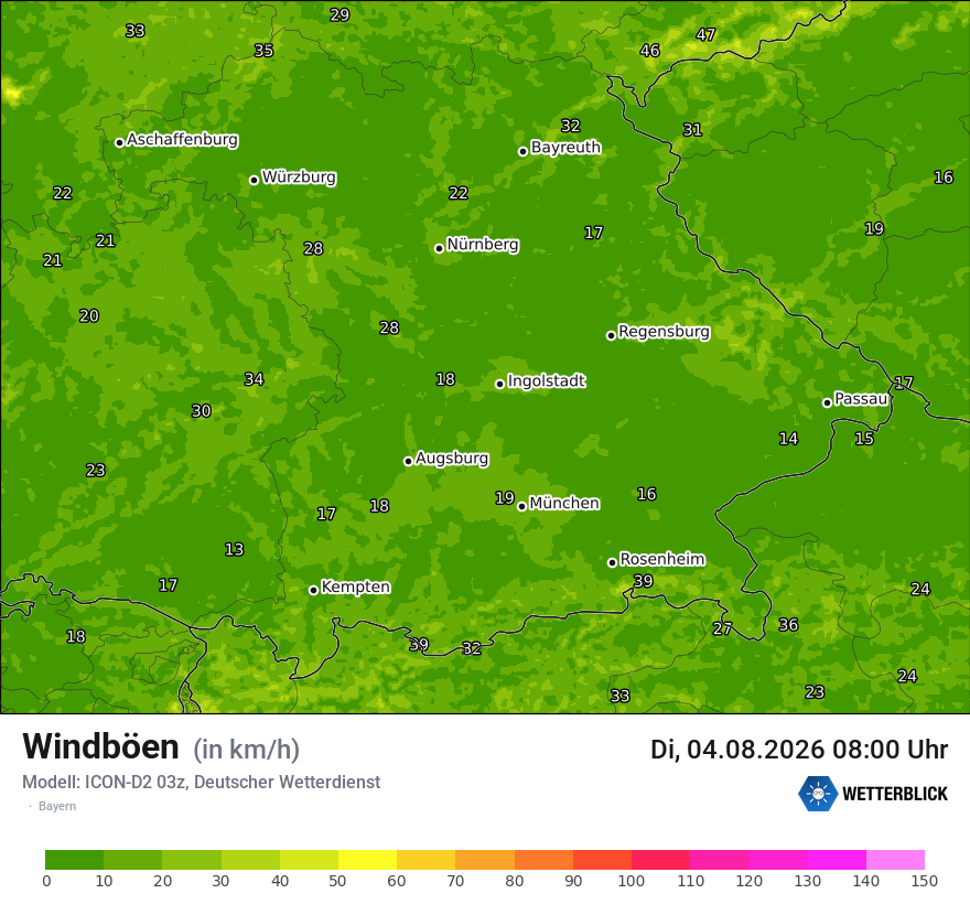 Maximale Windböen