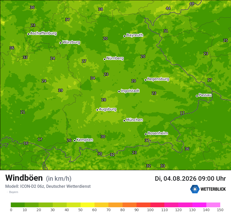 Maximale Windböen