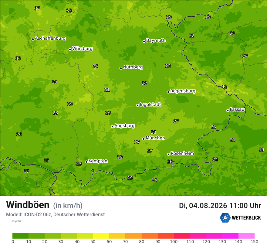 Maximale Windböen