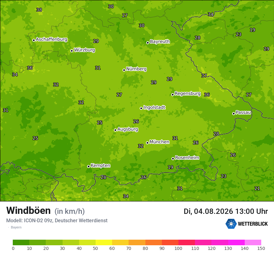 Maximale Windböen
