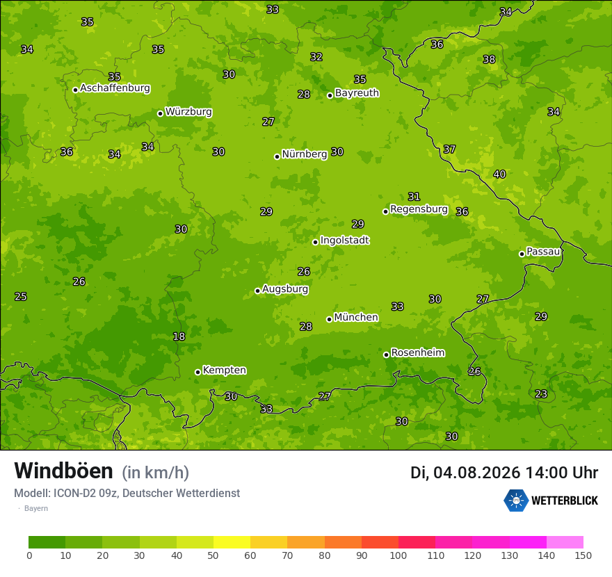 Maximale Windböen
