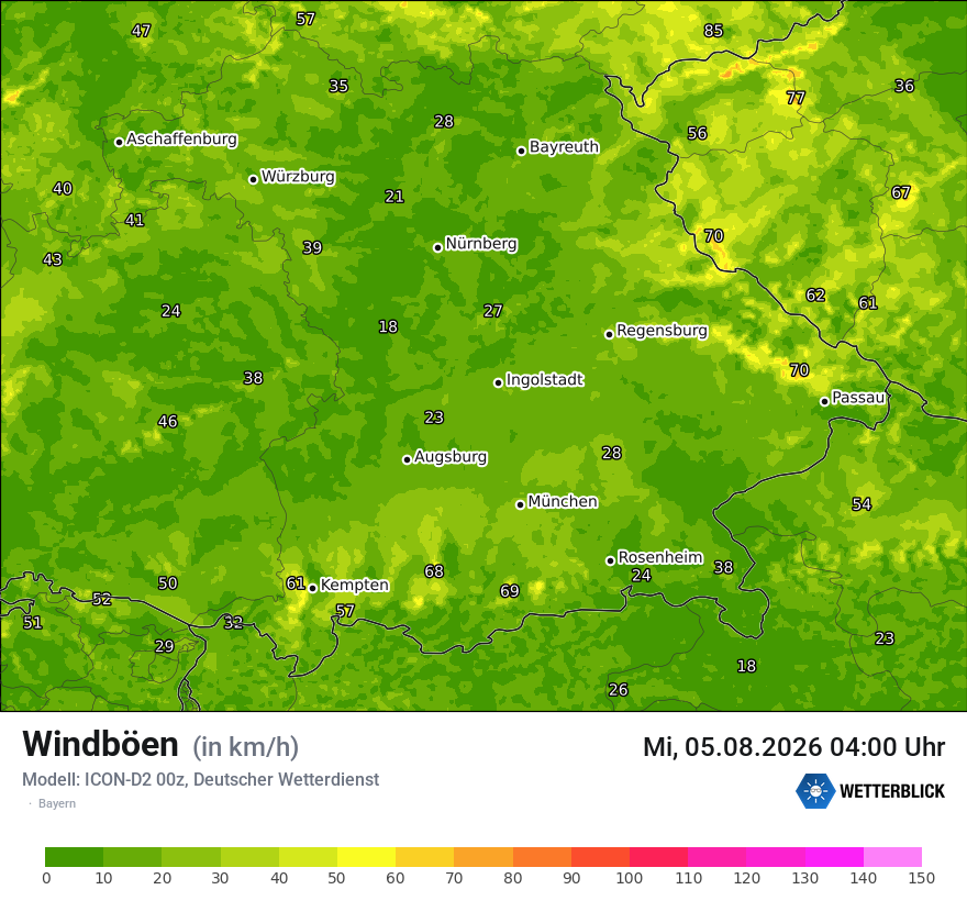 Maximale Windböen