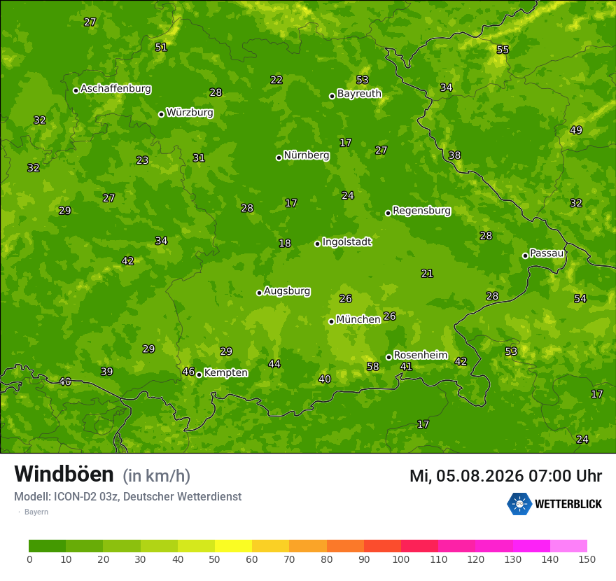 Maximale Windböen