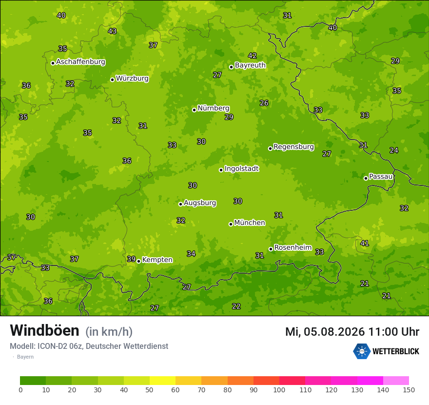 Maximale Windböen