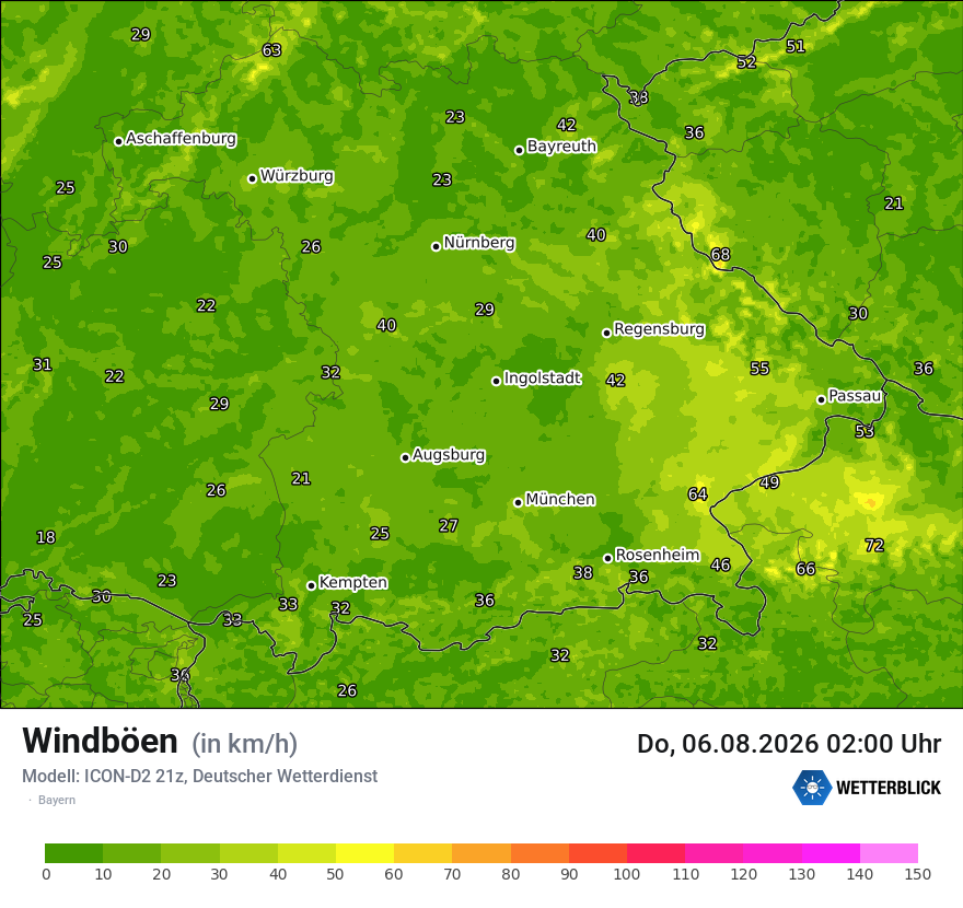 Maximale Windböen