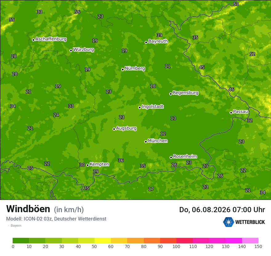 Maximale Windböen