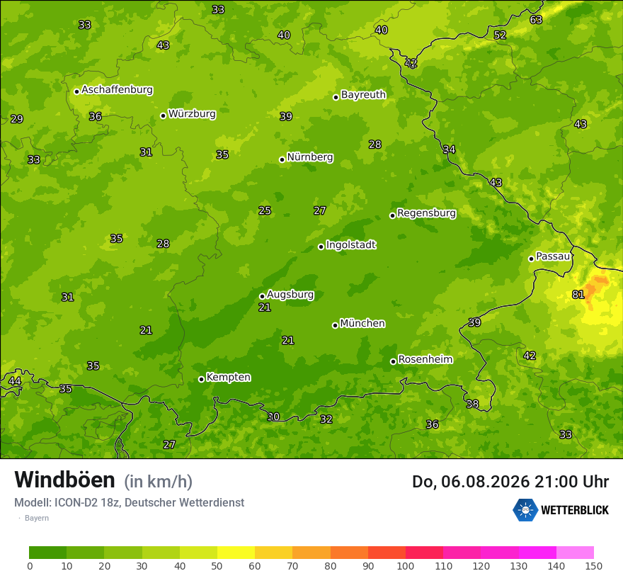 Maximale Windböen