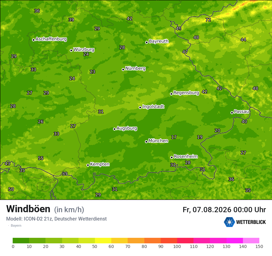 Maximale Windböen