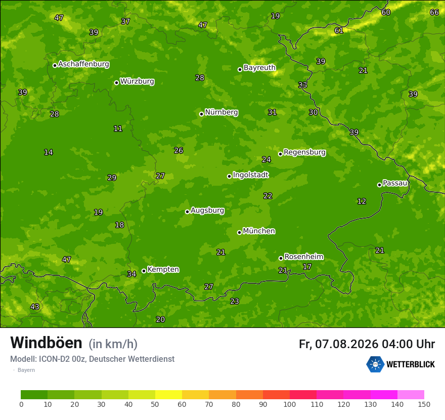 Maximale Windböen