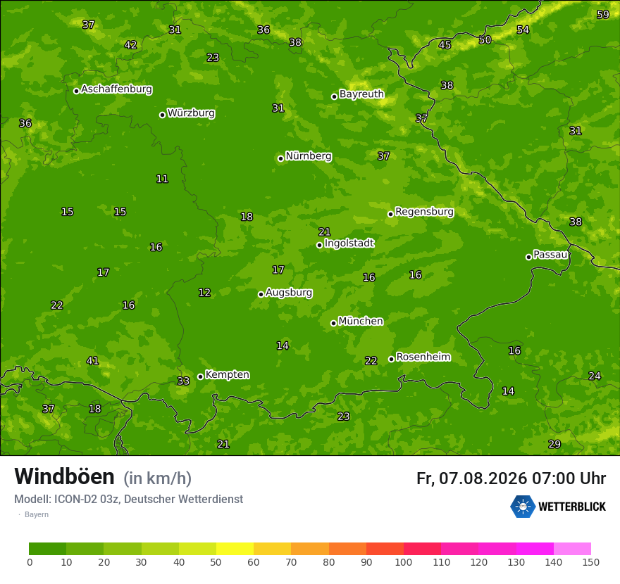Maximale Windböen