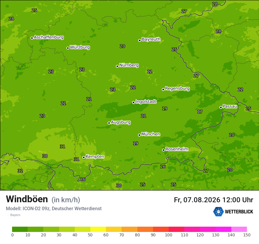 Maximale Windböen