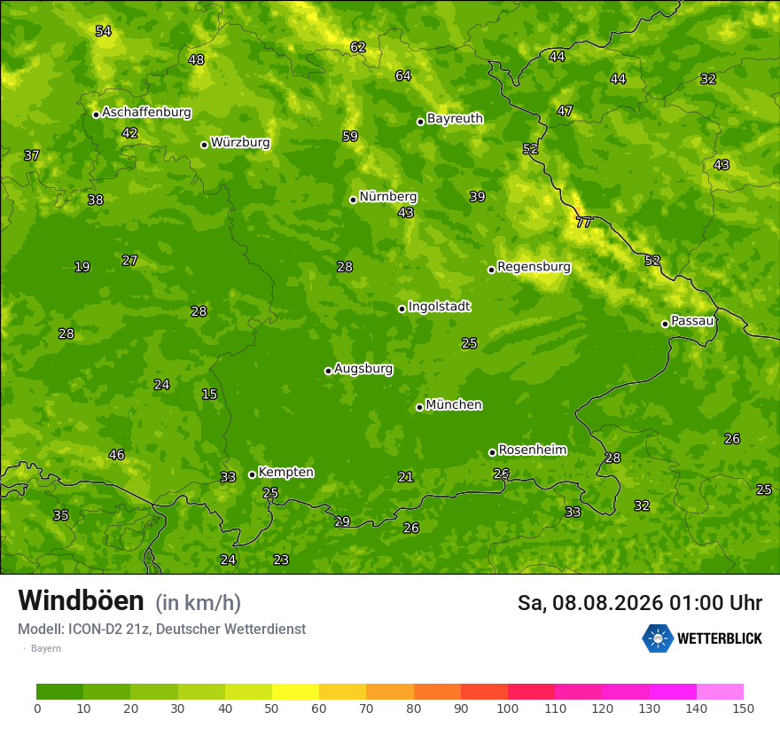 Maximale Windböen