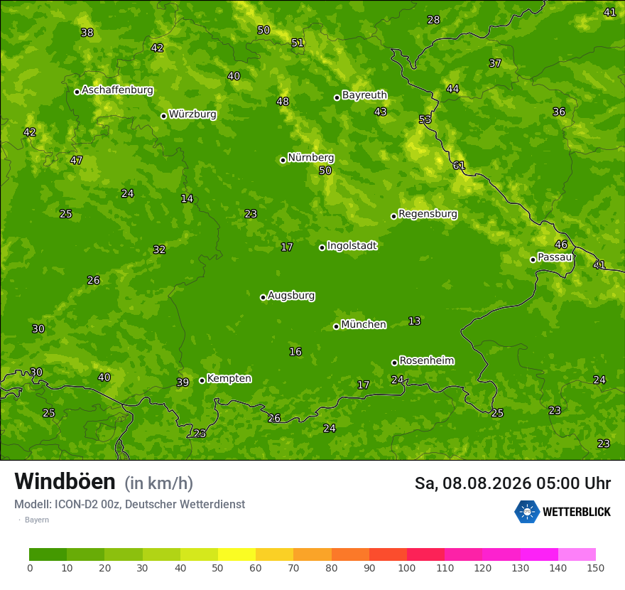 Maximale Windböen