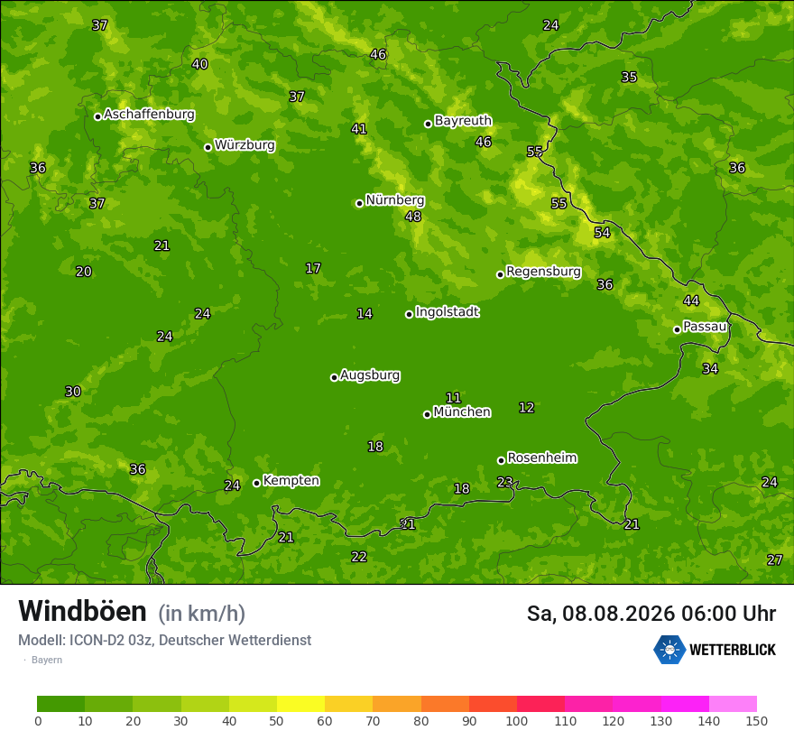 Maximale Windböen