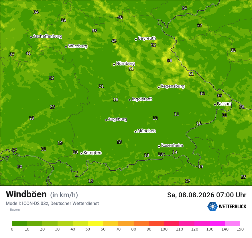 Maximale Windböen