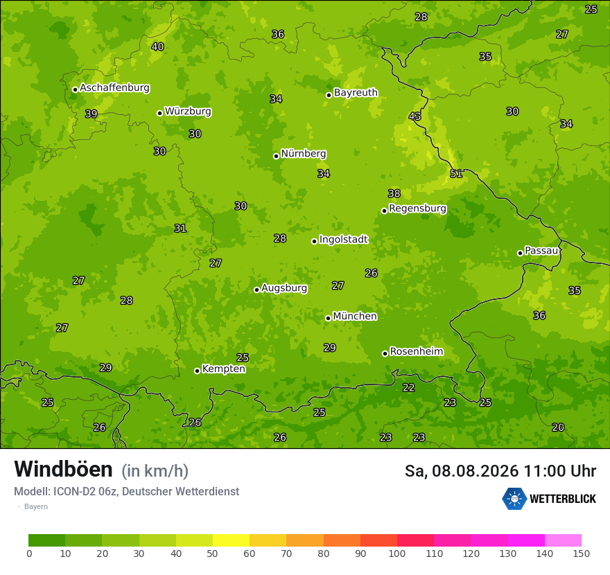 Maximale Windböen
