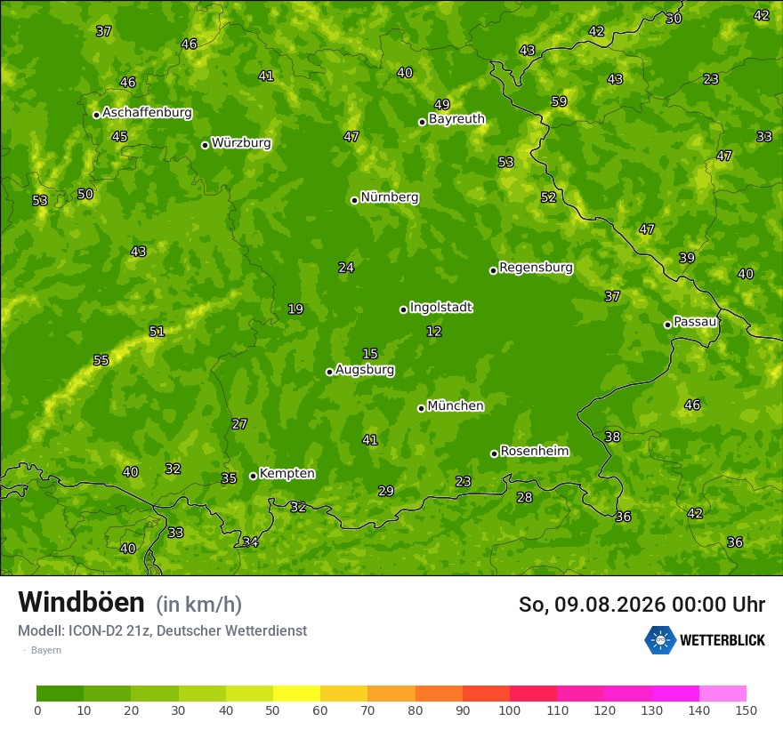 Maximale Windböen