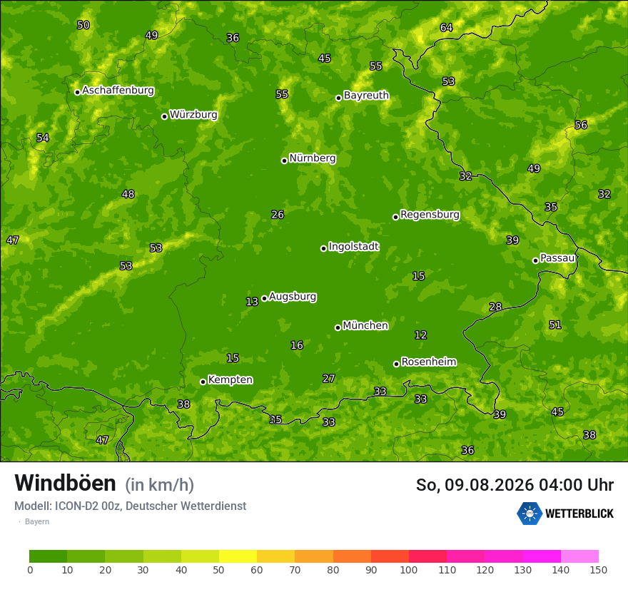 Maximale Windböen