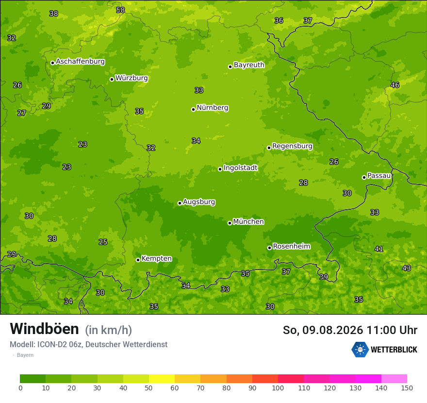 Maximale Windböen
