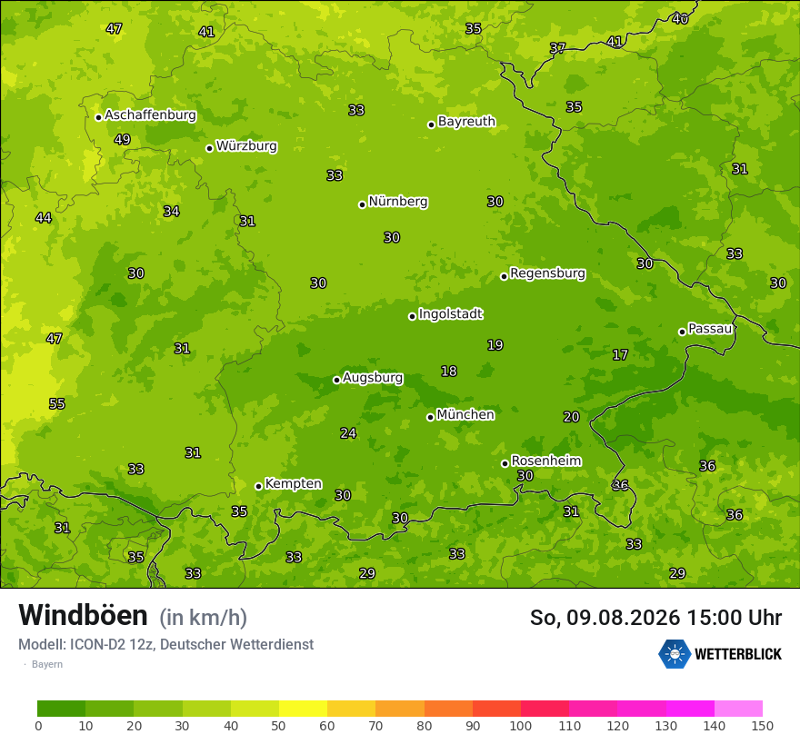 Maximale Windböen