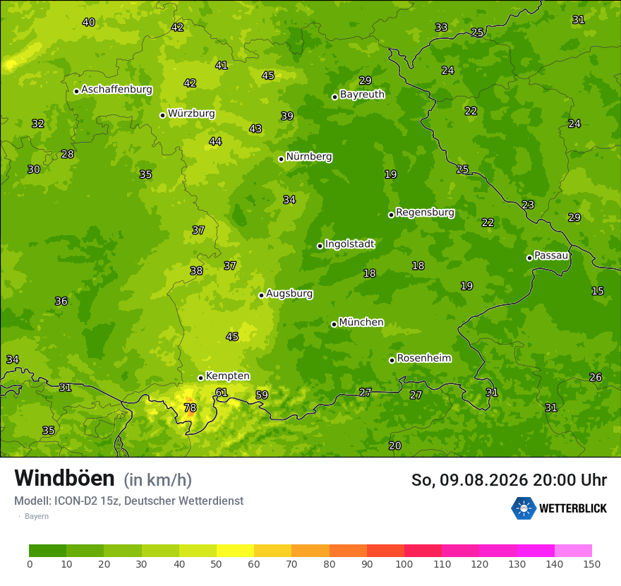 Maximale Windböen
