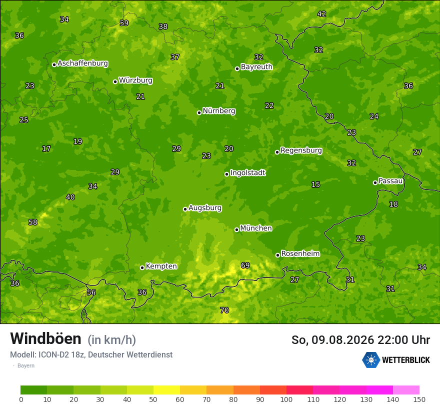 Maximale Windböen