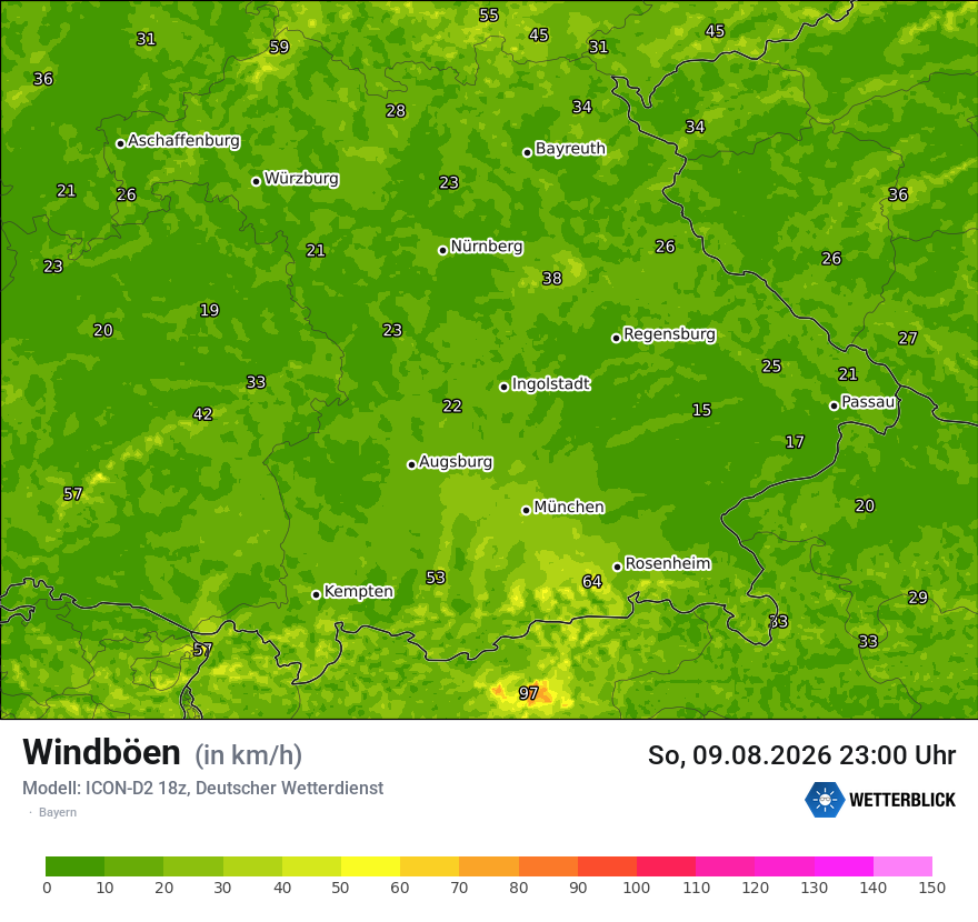 Maximale Windböen